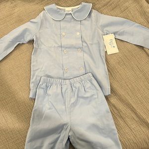 Brand new with tags Precious Bailey Boys blue corduroy short set